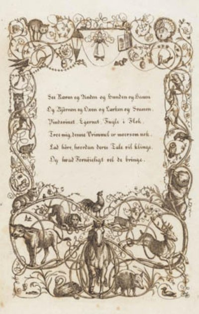 Illustrazione per "Halvhundrede Fabler for Børn" di Hey da Martinus Rørbye