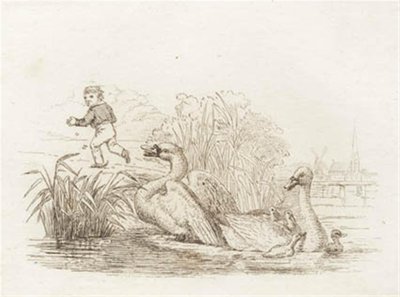 Illustrazione per "Halvhundrede Fabler for Børn" di Hey da Martinus Rørbye