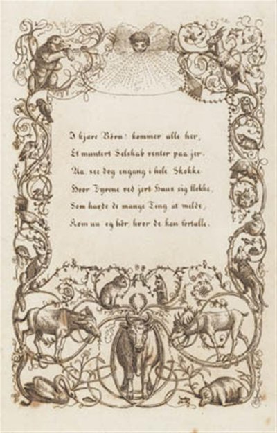 Illustrazione per "Halvhundrede Fabler for Børn" di Hey da Martinus Rørbye