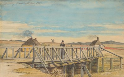 Paesaggio con ponte vicino a Mosbjerg, 1833 da Martinus Rørbye