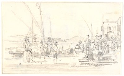 Parte del porto di Palermo da Martinus Rørbye