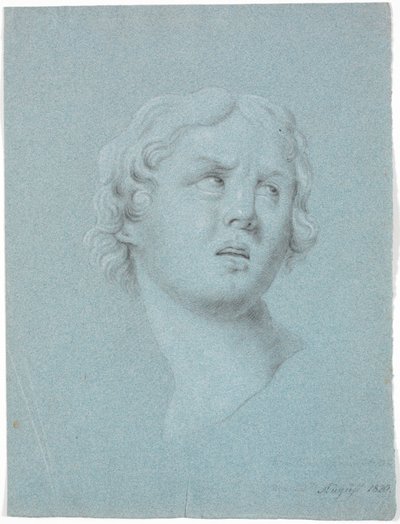 Studio di testa di donna, girata 3/4 a destra da Martinus Rørbye