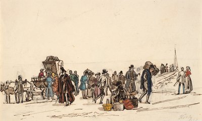 Studio per "Il molo di Horten nel fiordo di Christiania" da Martinus Rørbye