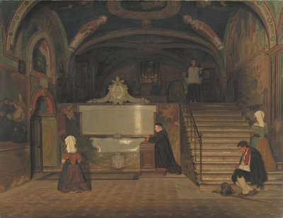 La cripta nel monastero di San Benedetto a Subiaco, Italia da Martinus Rørbye