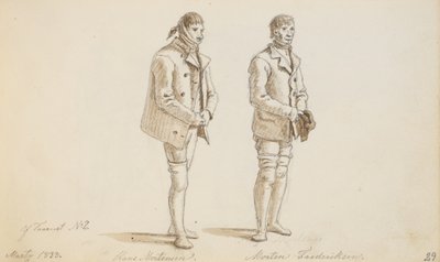 Due prigionieri dalla Casa di Correzione da Martinus Rørbye