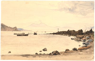 Vista del Vesuvio da Procida da Martinus Rørbye
