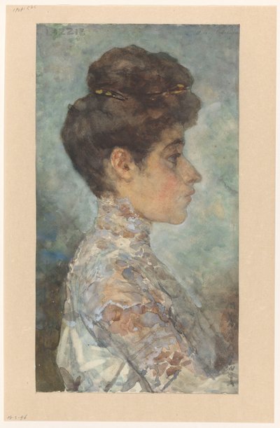 Ritratto di Lizzy, di profilo a destra da Martinus van Andringa