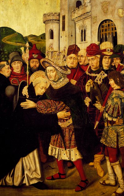 Re Ferdinando I di Castiglia riceve San Domenico di Silos da Martín Bernat