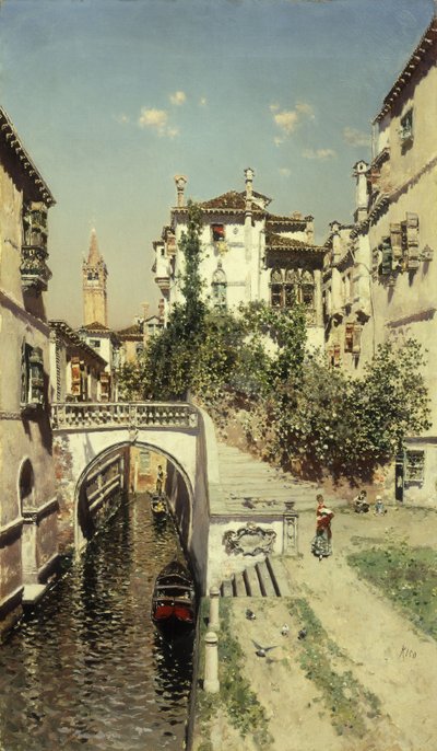 Scena di un canale veneziano da Martín Rico y Ortega