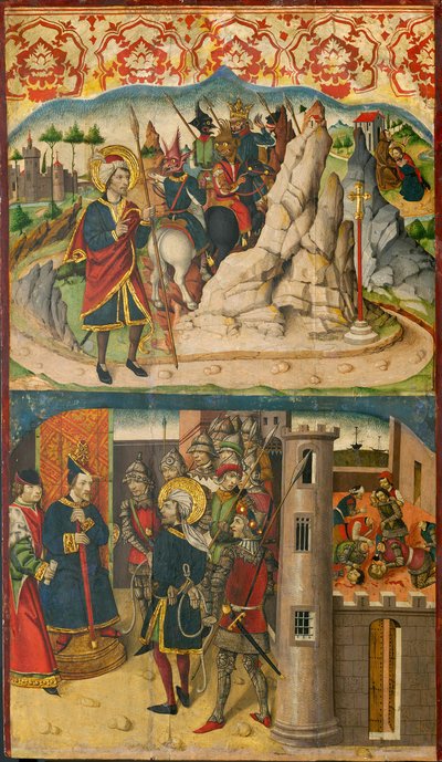 San Cristoforo incontra Satana, San Cristoforo davanti al re di Licia da Martín de Soria