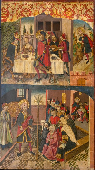 San Cristoforo che si congeda dal re che temeva Satana, San Cristoforo e i suoi convertiti da Martín de Soria