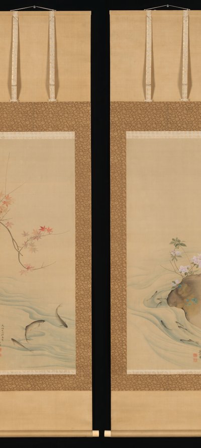 Pesci in Estate e Autunno, 1785 da Maruyama Okyo