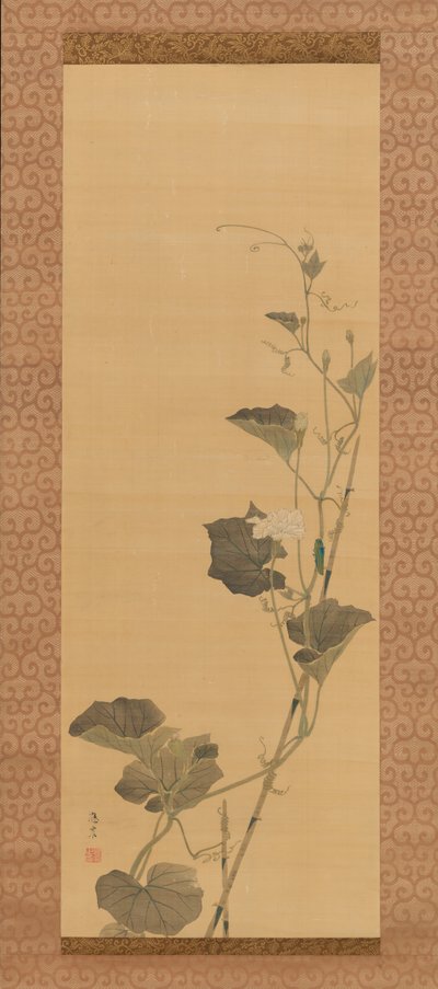 Fiori di zucca e scarabeo da Maruyama Ôshin