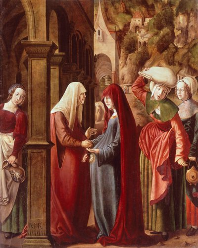 La Visitazione (dettaglio dalle scene della Vita della Vergine) da Marx Reichlich