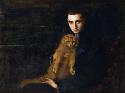 Ritratto di Erte con Misha, c. 1915 da Mary Eristoff Kazak