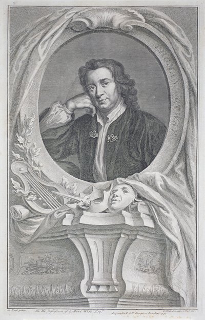 Ritratto di Thomas Otway (1652-85) inciso da Jacobus Houbraken (1698-1780) da Mary (after) Beal