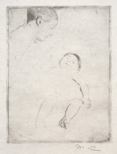 Bill sdraiato sul grembo della madre da Mary Cassatt