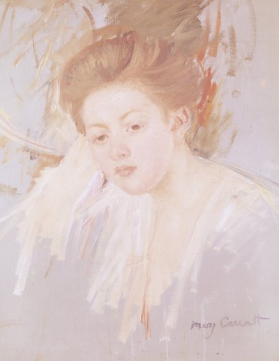 Testa di una giovane ragazza da Mary Cassatt