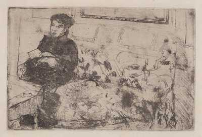 Interno: Sul divano, c. 1883 da Mary Cassatt