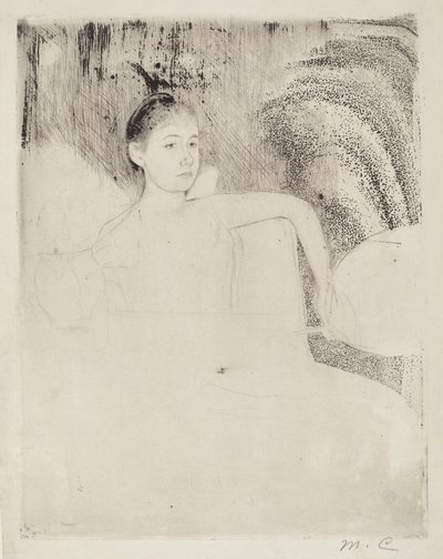 Mimi con un ventaglio giapponese da Mary Cassatt