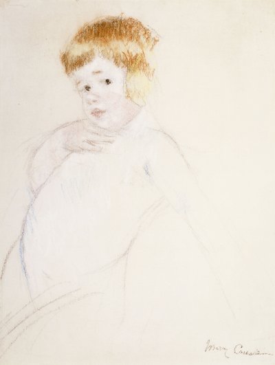 Studio per il bambino per La carezza, c.1902 da Mary Cassatt
