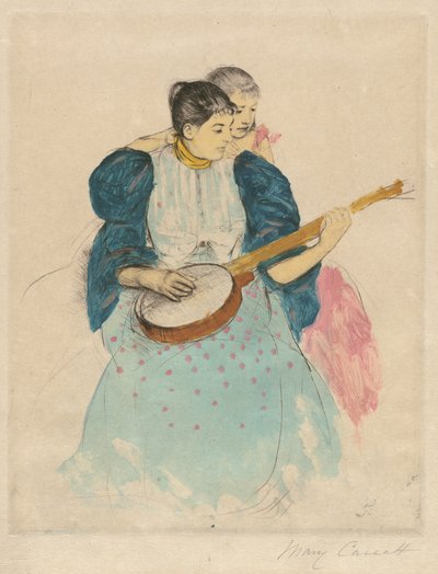 La lezione di banjo da Mary Cassatt