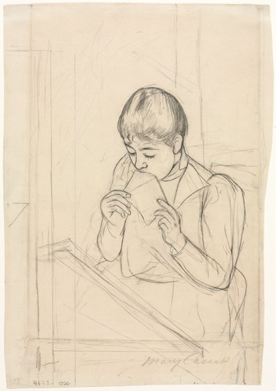 La lettera recto, La lettera verso, 1891 da Mary Cassatt