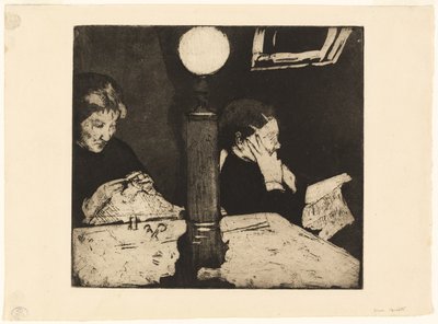 Sotto la lampada da Mary Cassatt