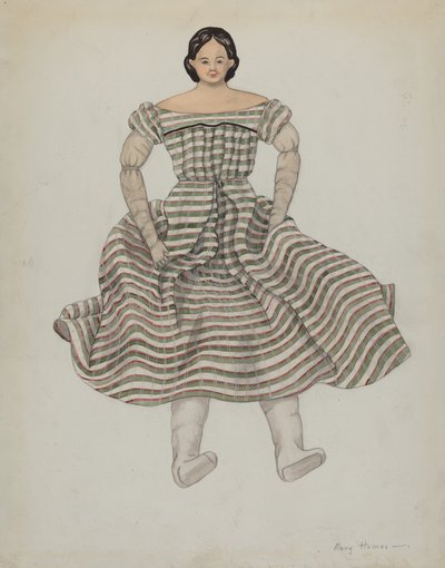 Bambola e costume, c. 1937 da Mary E Humes