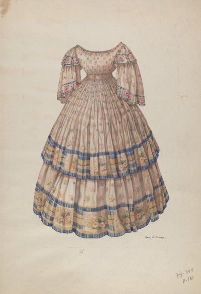 Vestito con gonna a cerchio, 1935-1942 da Mary E Humes
