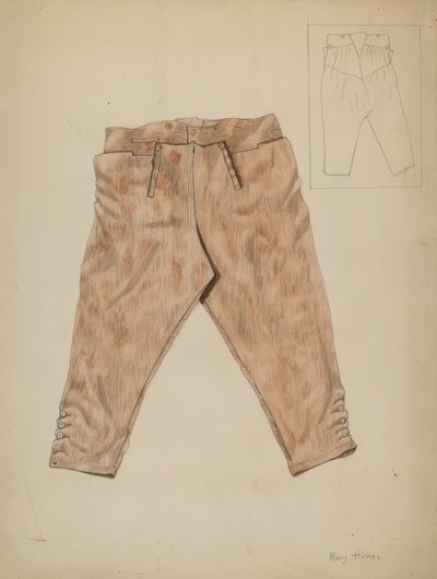 Pantaloni da caccia, c. 1936 da Mary E Humes