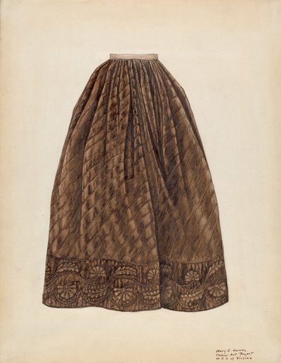 Sottogonna, c. 1938 da Mary E Humes