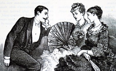 Una giovane signora ricca che usa un ventaglio da Mary Ellen Edwards