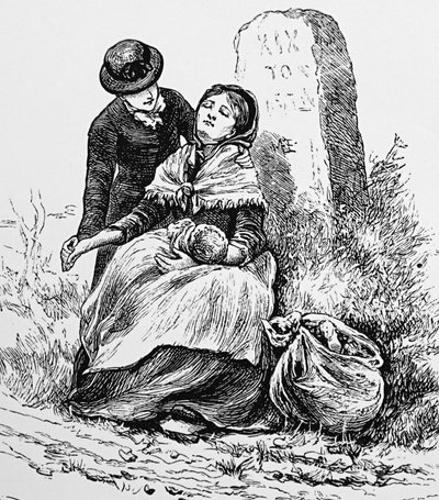 Una madre non sposata e il bambino trovati esausti lungo la strada da Mary Ellen Edwards