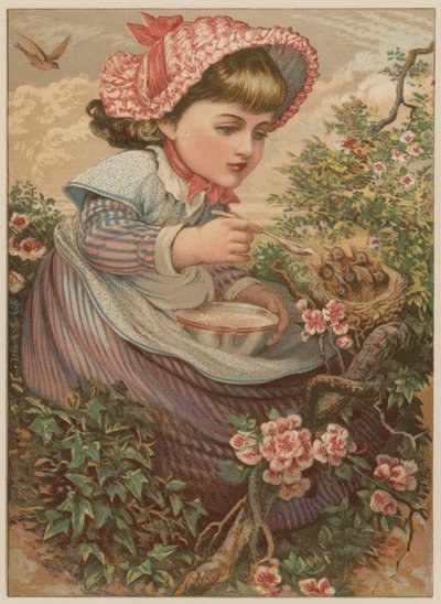 Ragazza che nutre uccellini da Mary Ellen Edwards