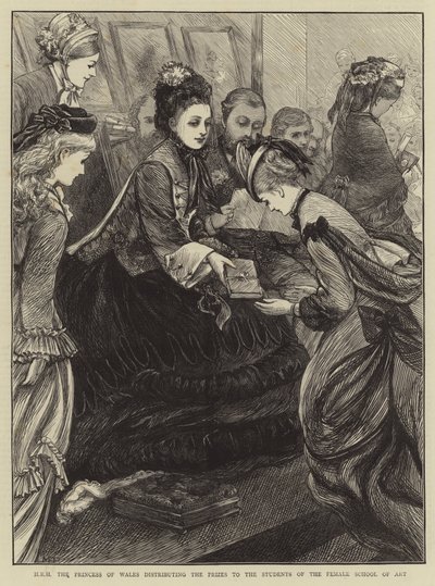 SAR la Principessa del Galles distribuisce i premi agli studenti della Scuola Femminile di Arte da Mary Ellen Edwards
