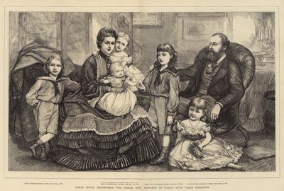 Le loro altezze reali il principe e la principessa del Galles con i loro figli da Mary Ellen Edwards