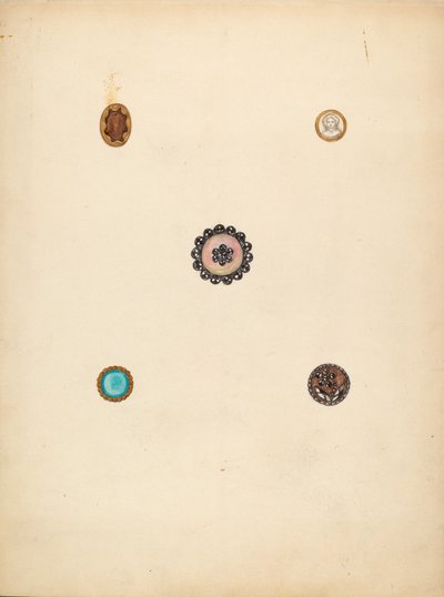 Bottoni, c. 1940 da Mary Fitzgerald