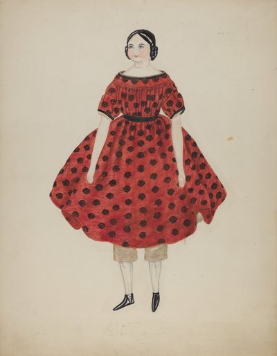 Bambola con testa di porcellana da Mary Fitzgerald