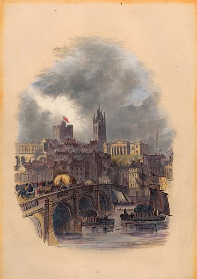 Il vecchio ponte di Tyne, Moot Hall, Cattedrale di San Nicola e Castello da Mary Jane Hancock