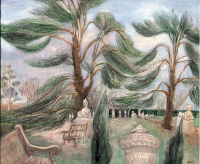 Chiswick House; cedri e sfingi da Mary Kuper