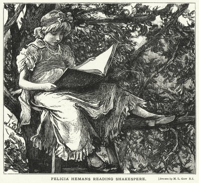 Felicia Hemans che legge Shakespeare da Mary L. Gow