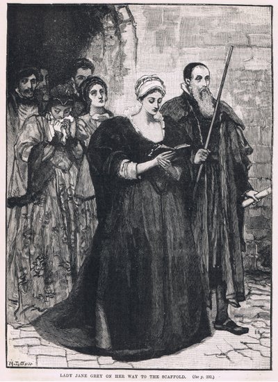 Lady Jane Grey sulla strada per il patibolo 1554 da Mary L. Gow