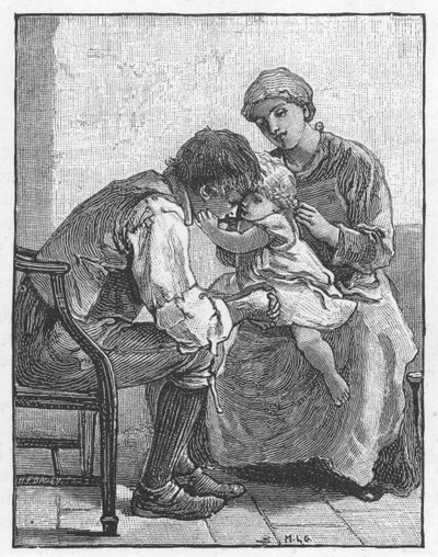 Scena da Silas Marner di George Eliot, 1882 da Mary L Gow