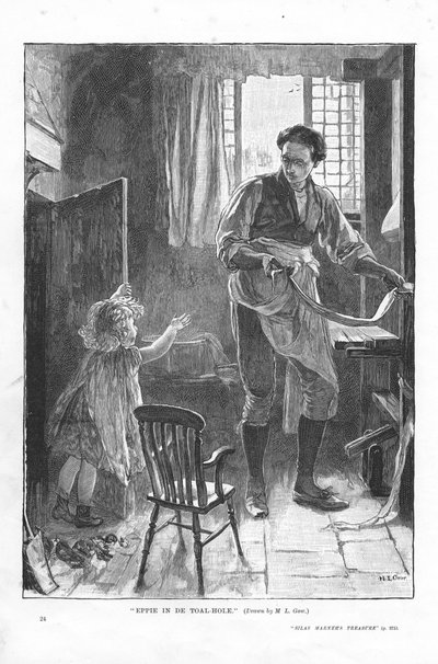 Scena da Silas Marner di George Eliot, 1882 da Mary L Gow
