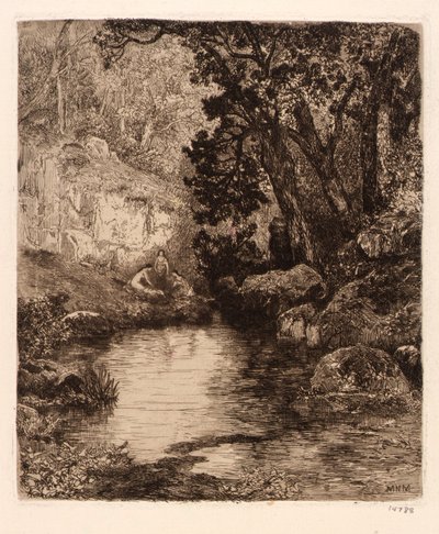 (Tre fanciulle al fiume) da Mary Nimmo Moran