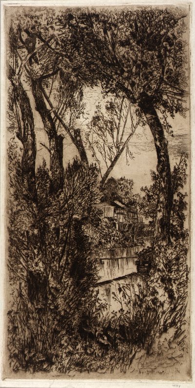 Casa vicino al ruscello da Mary Nimmo Moran