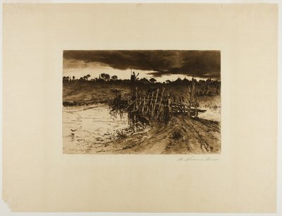 Paesaggio con mulino e ponte di legno da Mary Nimmo Moran