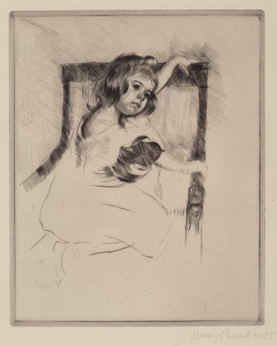 Inginocchiata in una poltrona (Margot) da Mary Stevenson Cassatt