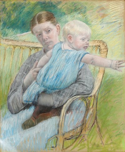 Mathilde che tiene il bambino da Mary Stevenson Cassatt